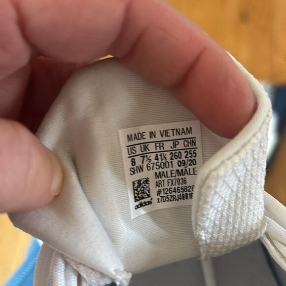 ADIDAS Shoes ZX 2K BOOST WHITE/BLUE tailgate‎ M 8 / W 9.5 Running shoes NEW - Picture 9 of 9